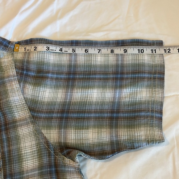 Weatherproof Plaid Shirt Mens Size XXL Green Blue Button Down Cotton Casual Work - Picture 12 of 13